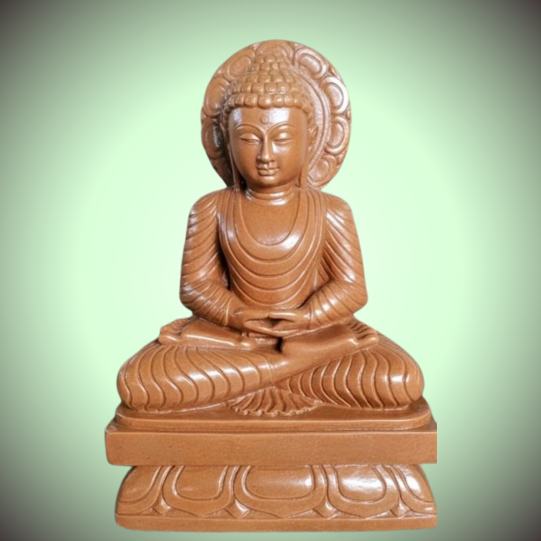 18 Inch Handcrafted Meditating Buddha Sandstone Statue