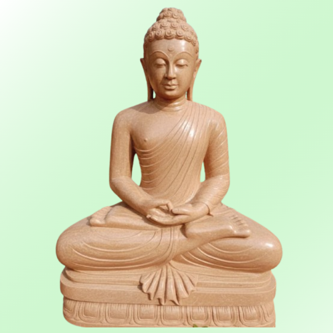 3 Feet Sand Stone Buddha Statue