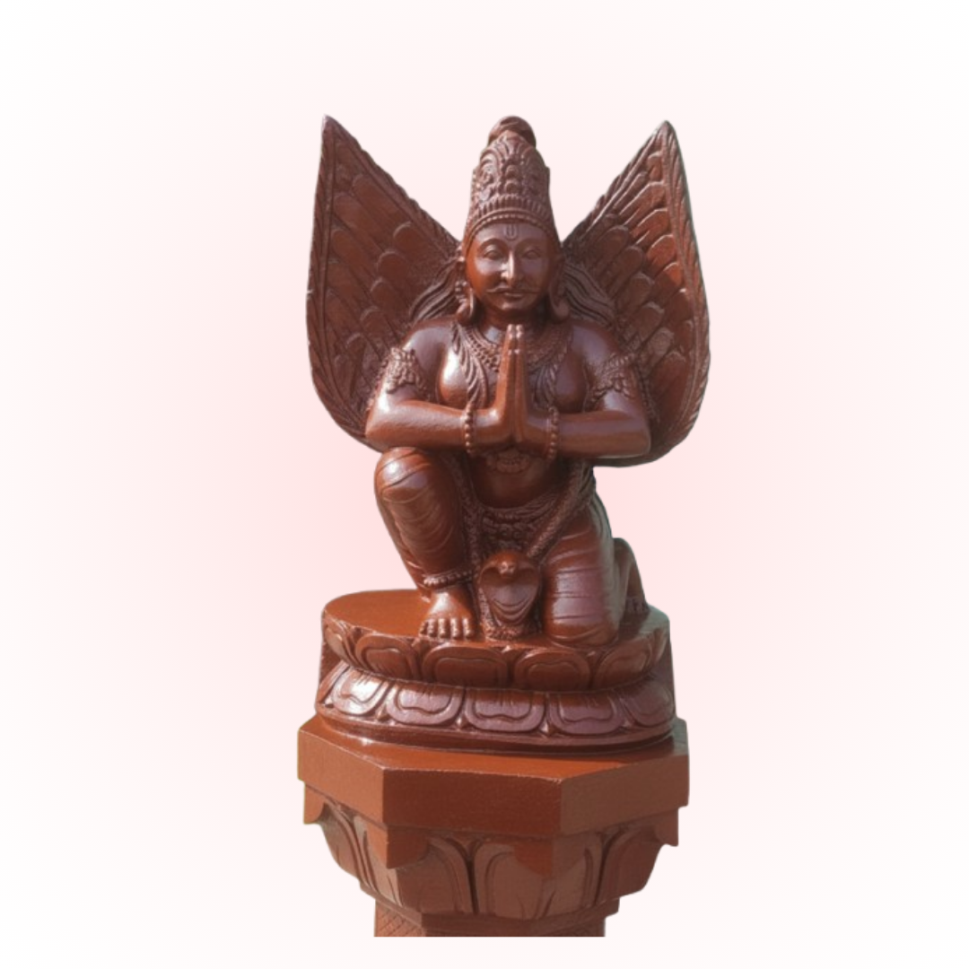 2 Feet Handcrafted Garuda Sandstone Statue
