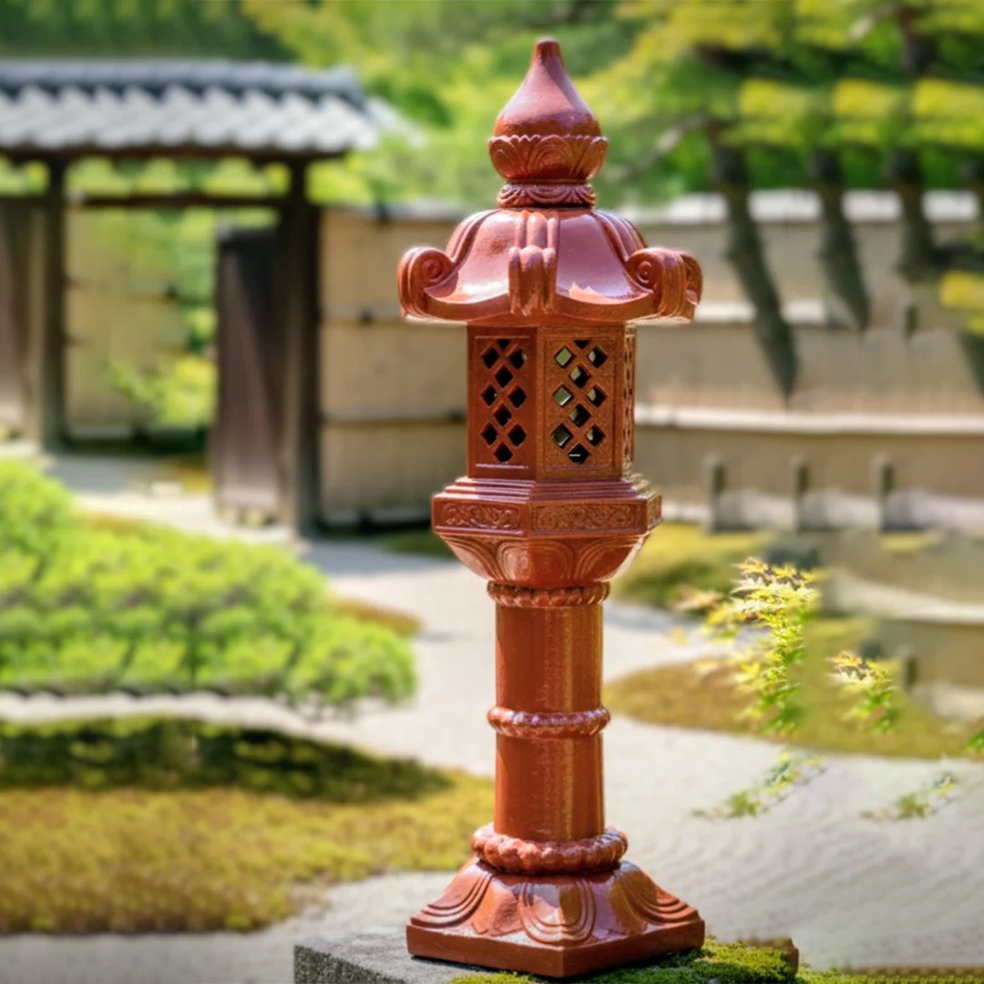 4 Feet Handcrafted Sandstone Light Stand Pillar
