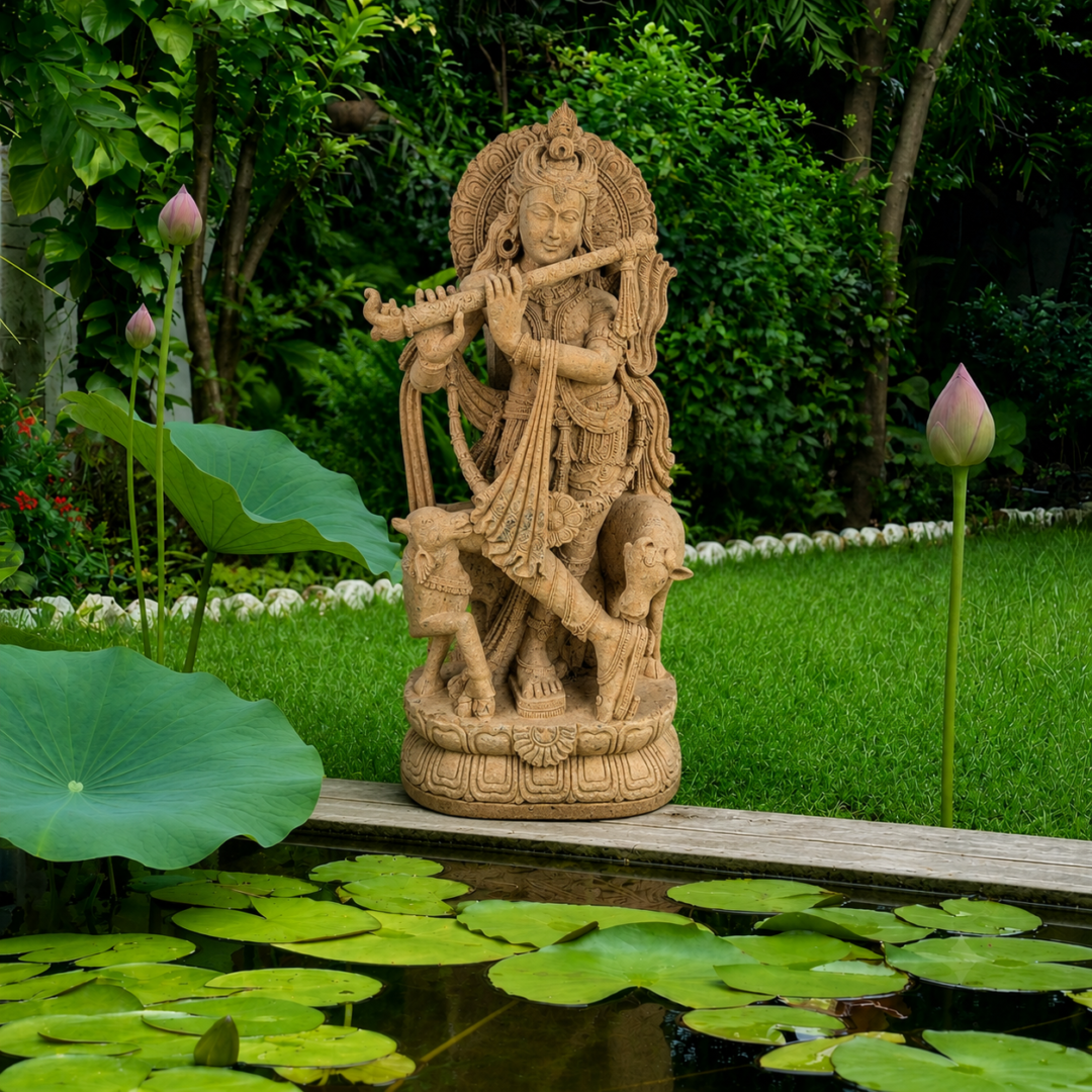 6 Feet Lord Krishna Statue-A4
