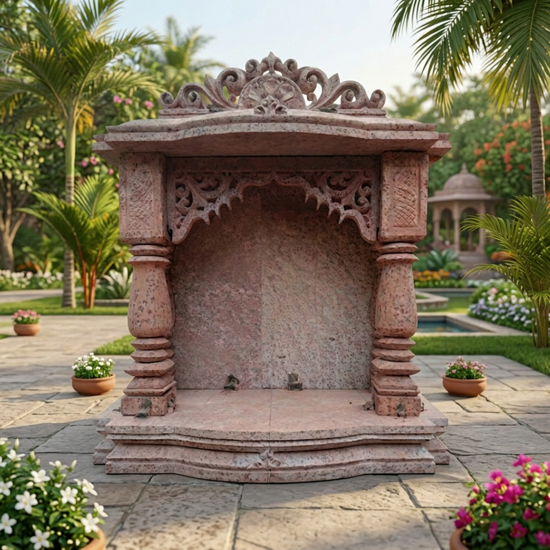 5 FT Handcrafted Stone Temple in Premium Khandalite Stone / Sandstone