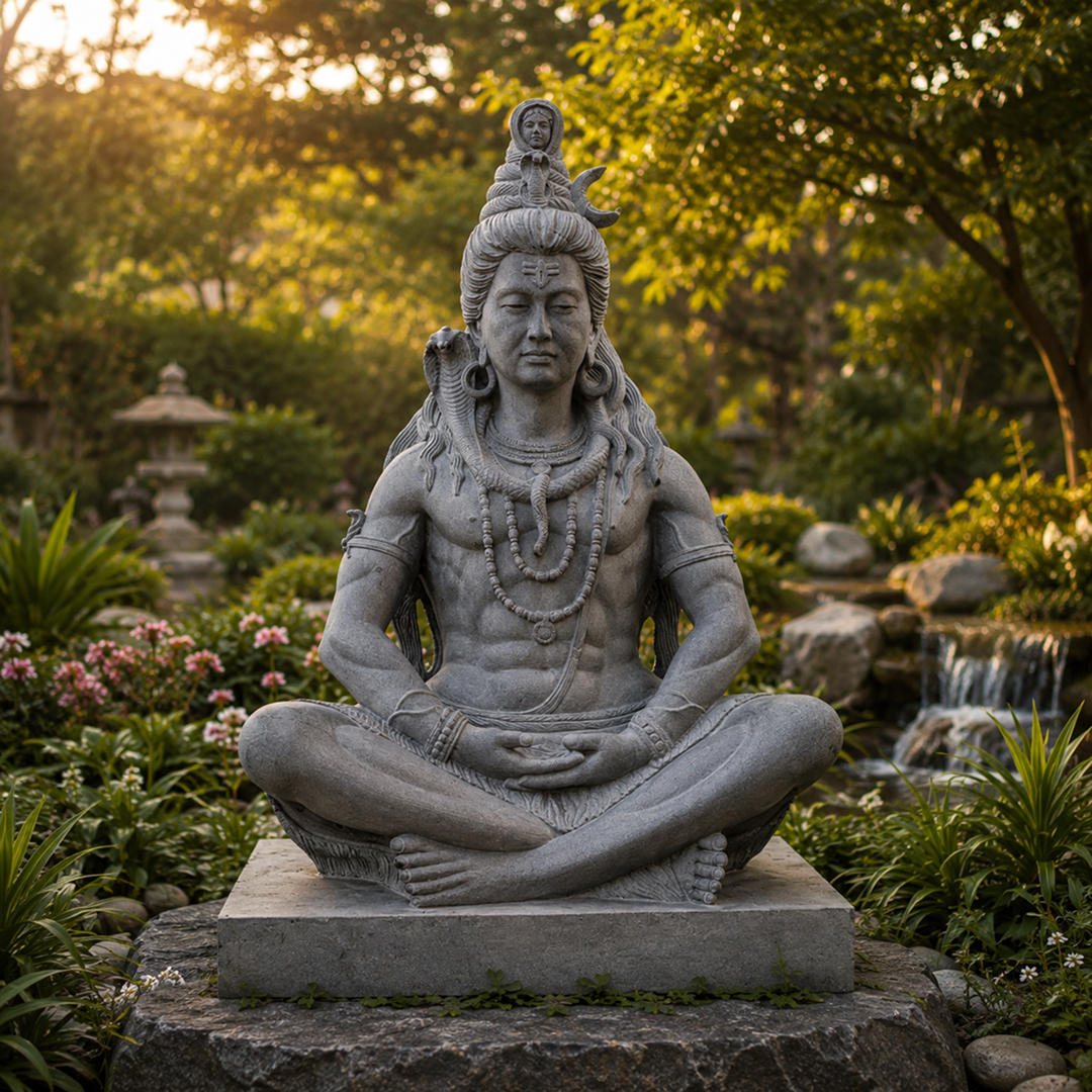 6 FT Lord Shiva Sandstone Statue