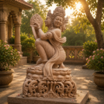 6 Feet Discover God Statue in Khandalite Stone