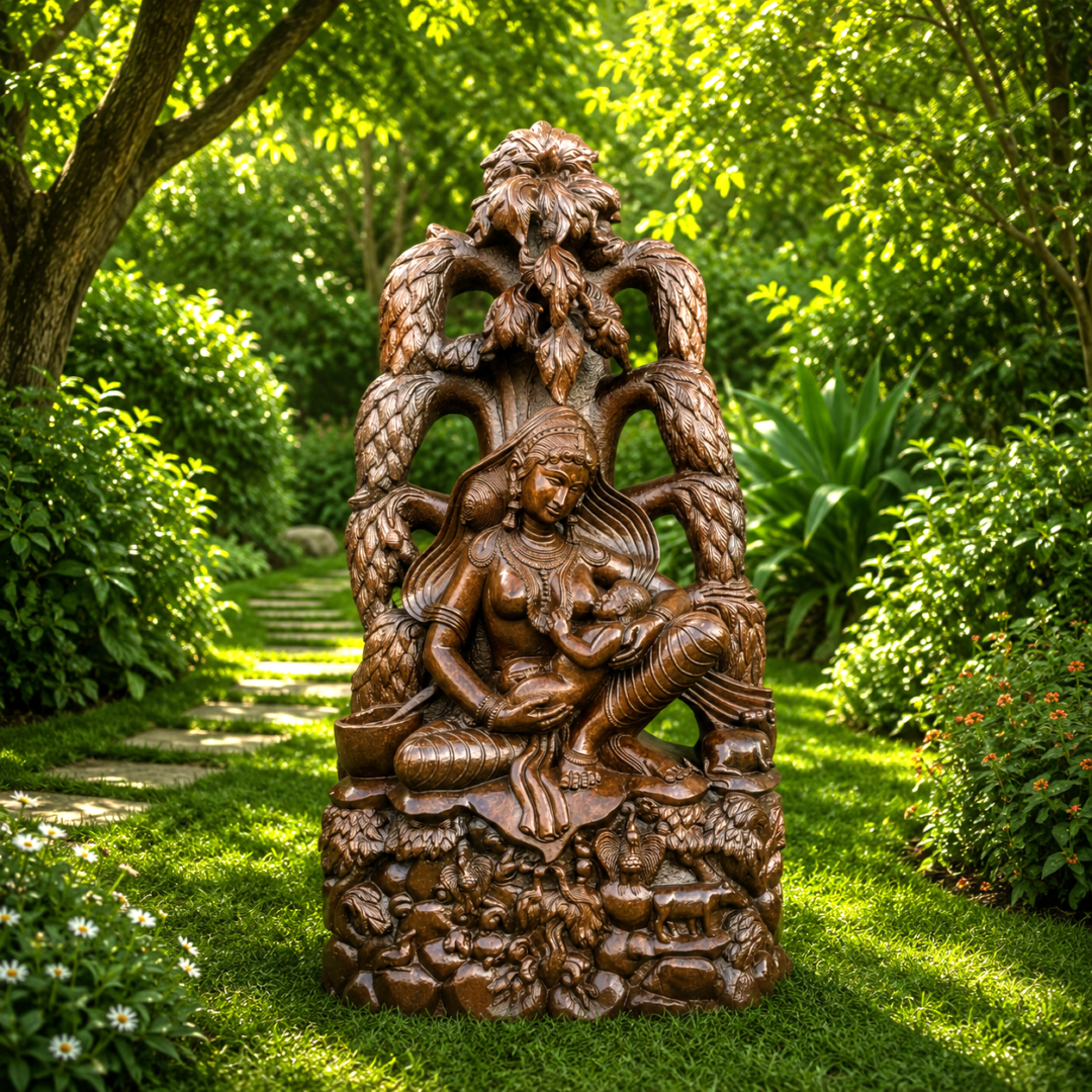 5 Ft Mother & Child Statue - A1