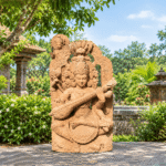 30 Inch Maa Saraswati Sandstone Statue