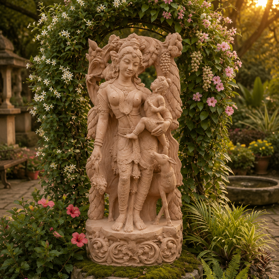 4 Feet Devdasi Sandstone Statue