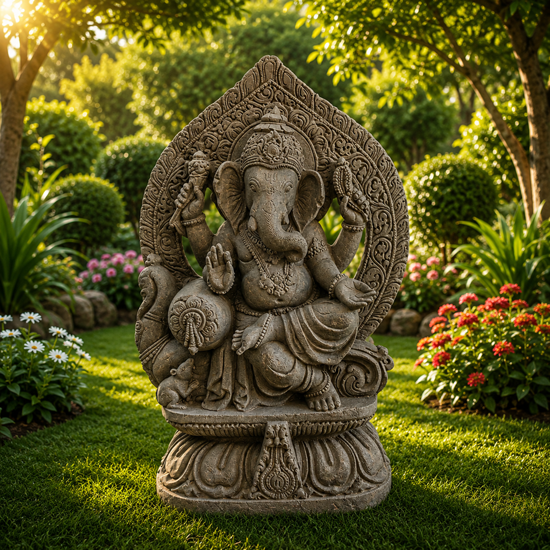 3 Feet Handcrafted Khandalite Stone Sculpture
